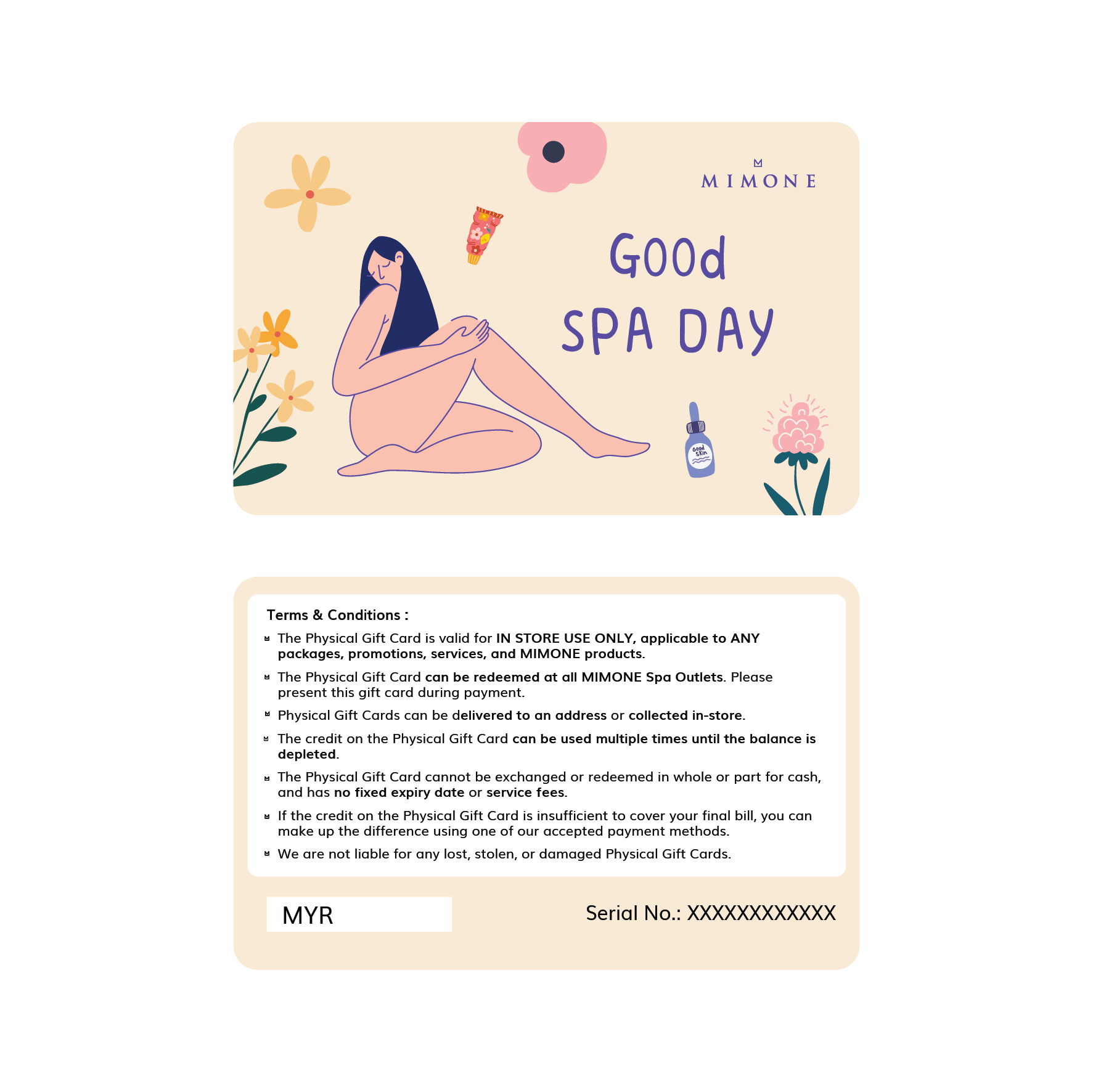 Physical Gift Card (In Store Use) Design B: Good Spa Day