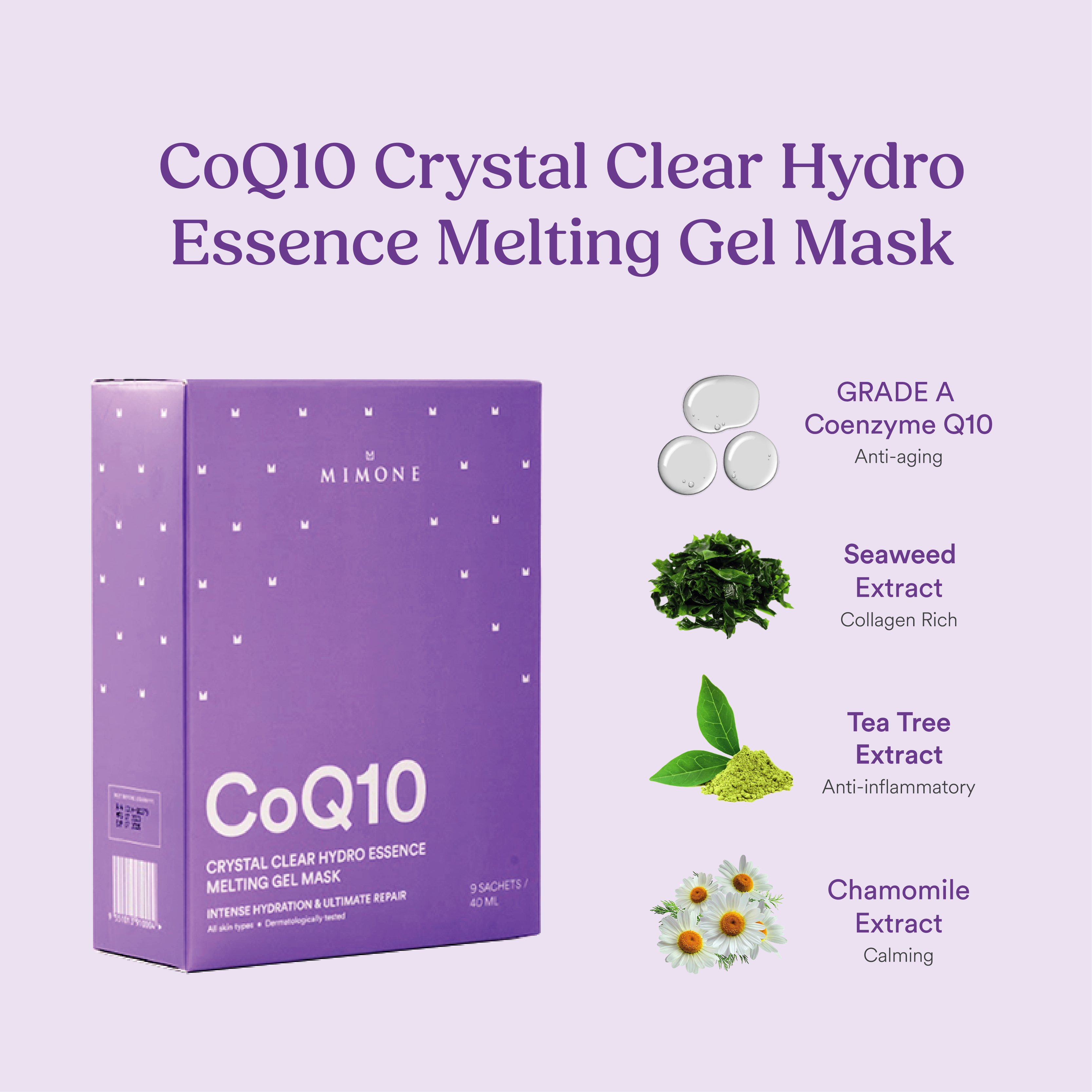 CoQ10 Crystal Clear Hydro Essence Melting Gel Mask (1 Sachet)